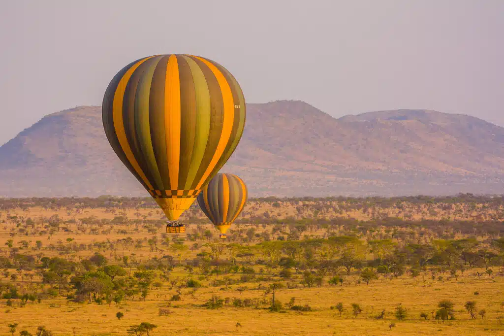 Balloon Savannah Serengeti Tanzania