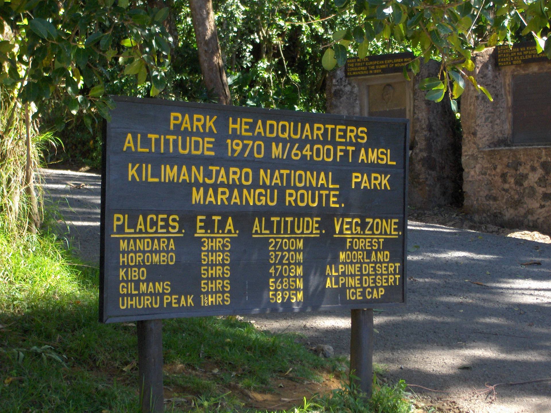 Kilimanjaro climb Marangu gate