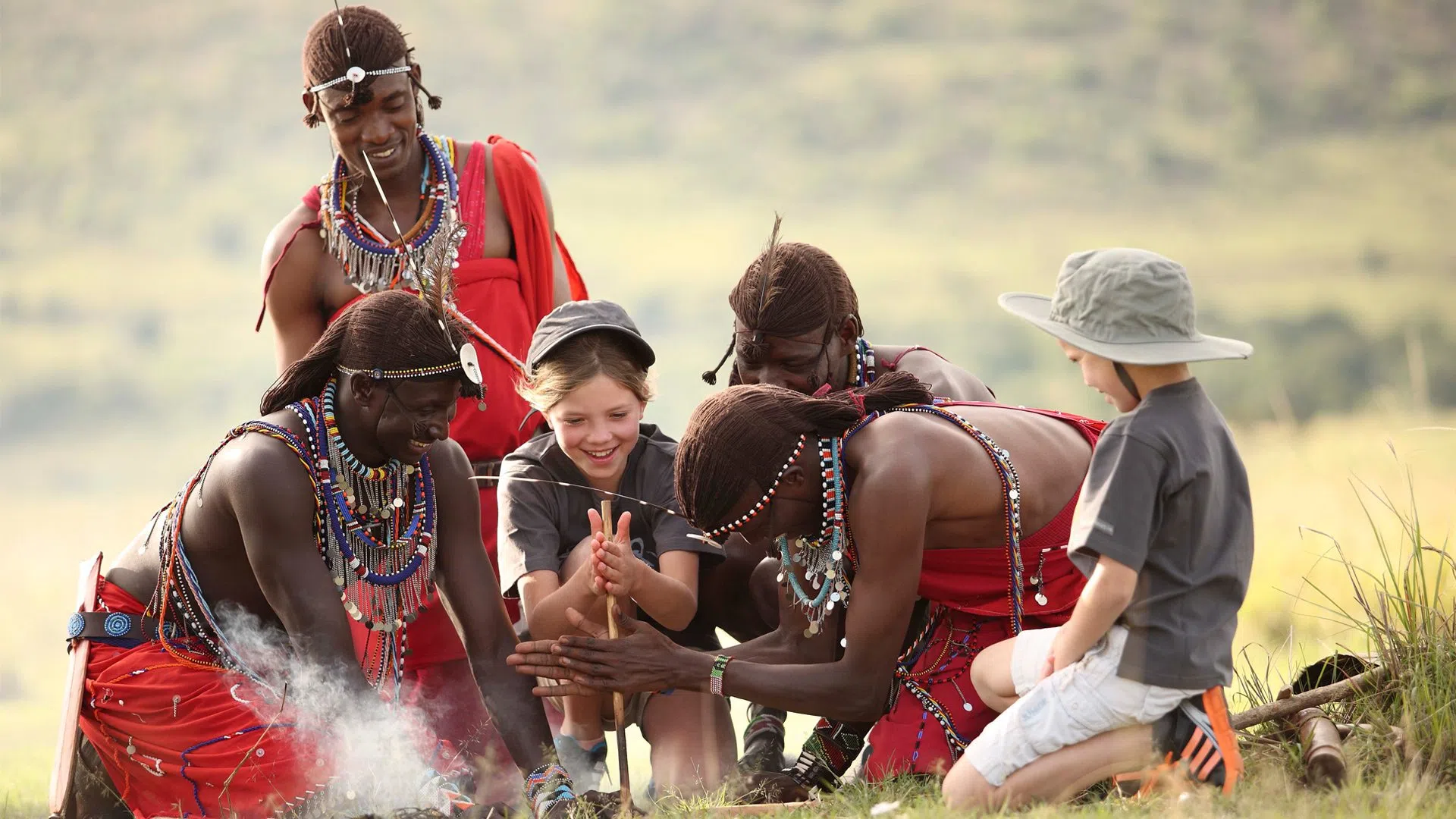 Children with Masai